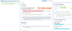 Thả trống target