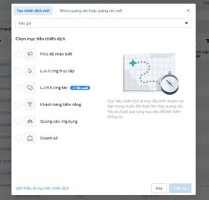 Các mục tiêu chạy quảng cáo Facebook