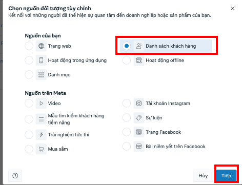 danh sách khách hàng