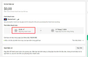 Ngưỡng thanh toán Facebook