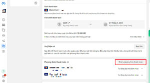 Thay đổi phương thức thanh toán Facebook