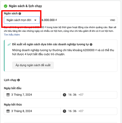 ngân sách trọn đời