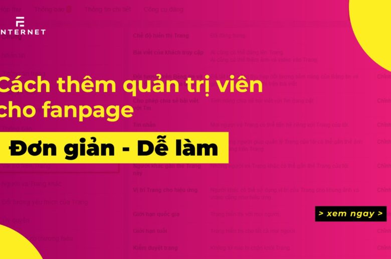 Cách thêm quản trị viên cho fanpage nhanh nhất