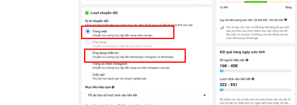 Bước 4: lựa chọn ví trí chuyển đổi