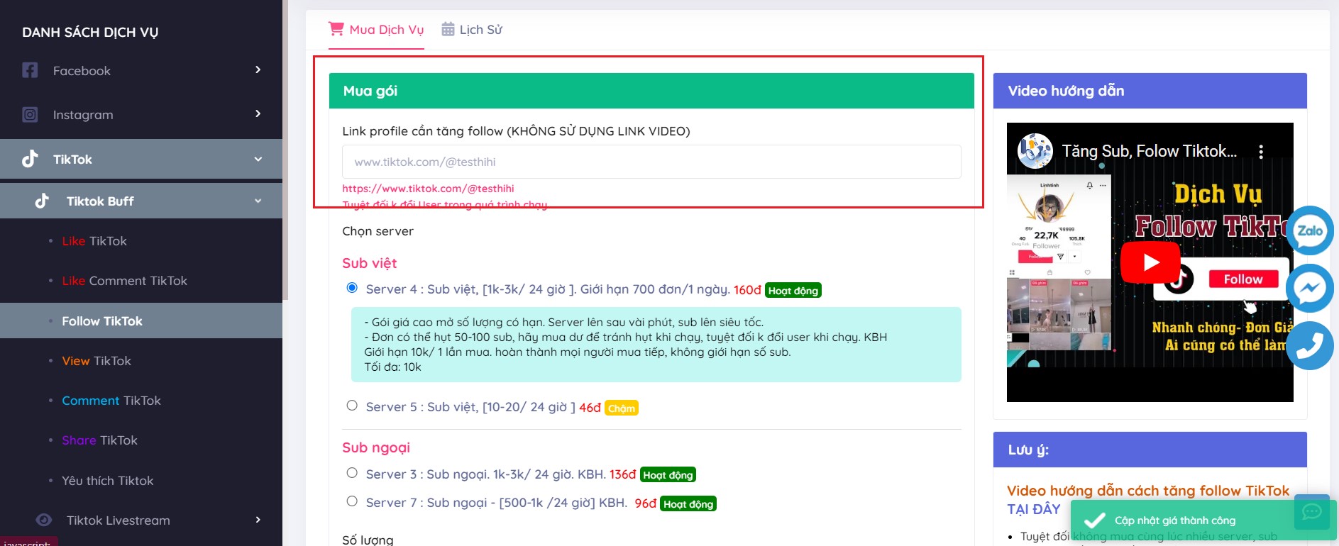 tăng follow nhanh chóng bằng nickthat.vn