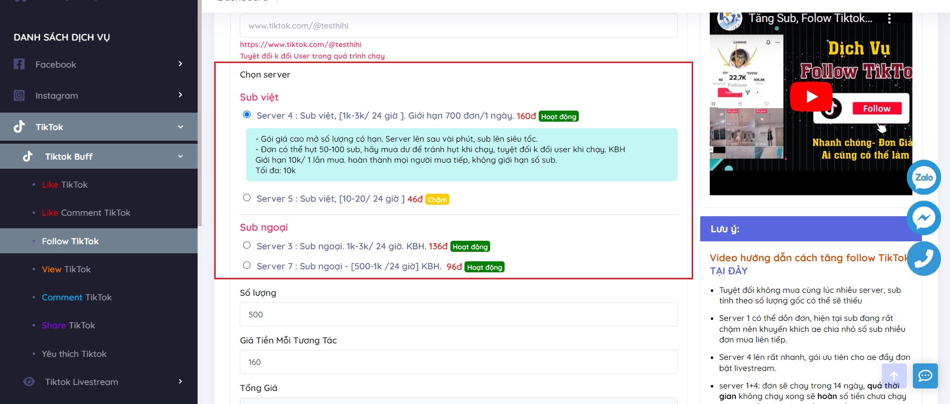 tăng follow tiktok người việt