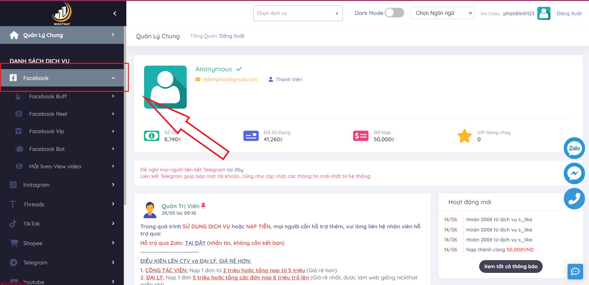Cách mua bình luận comment trên Facebook