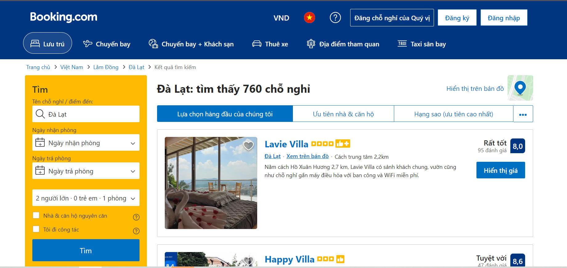 Nhận hỗ trợ quảng bá nơi lưu trú