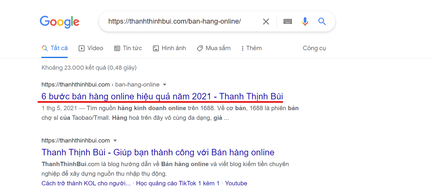Cách kiểm tra link đã được index chưa
