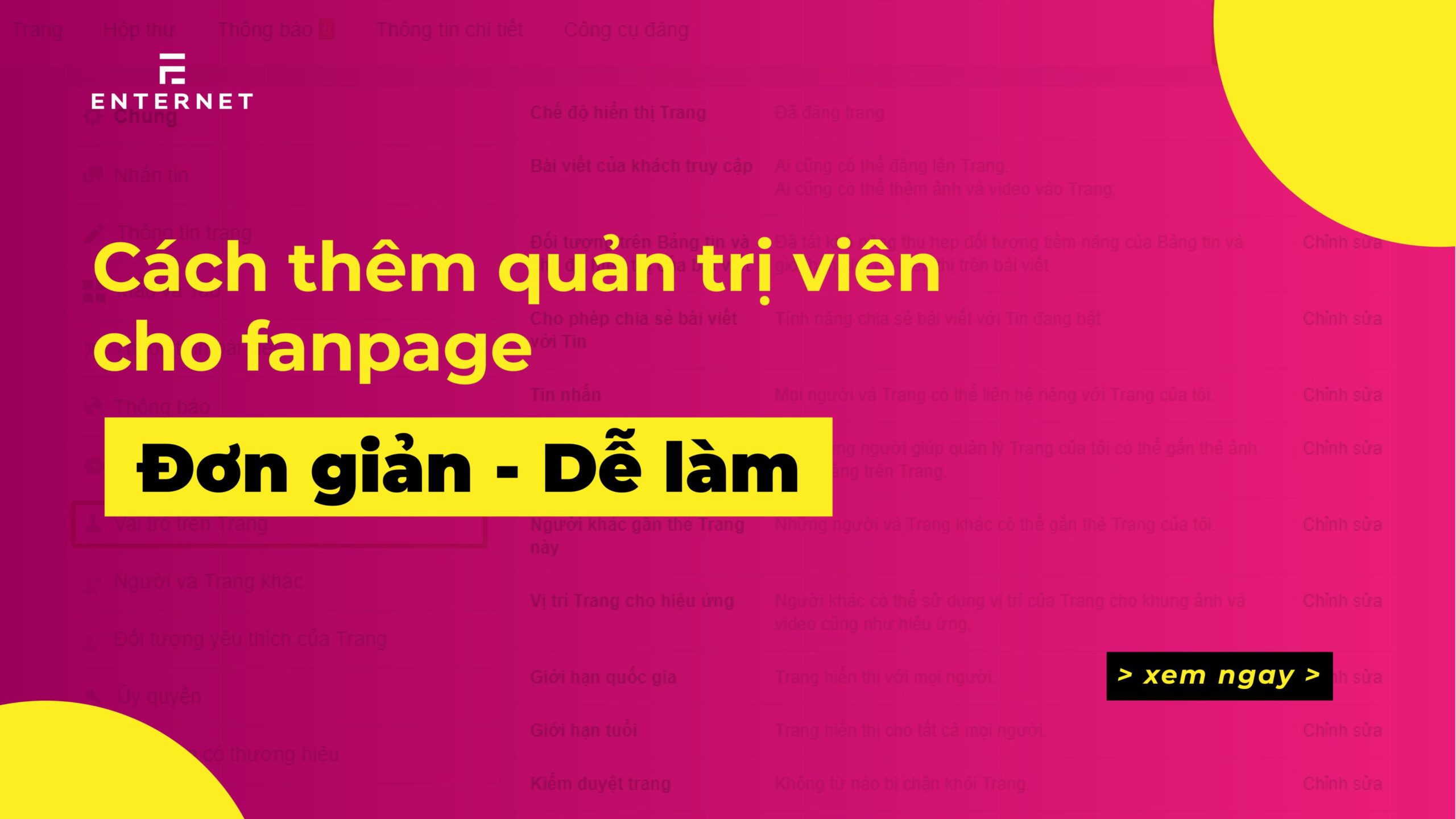Hướng dẫn cách thêm quản trị viên cho fanpage