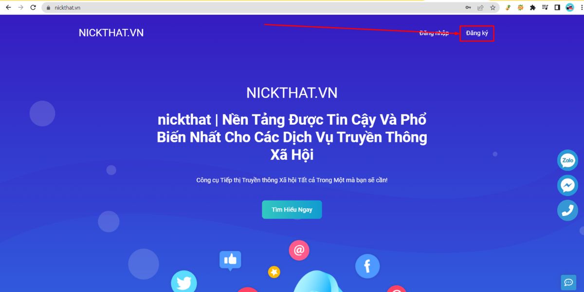 Đăng ký nickthat.vn