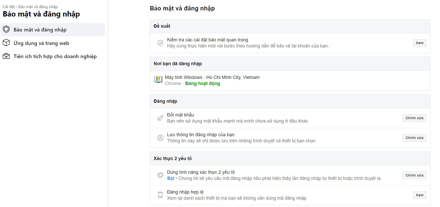 Thay đổi mật khẩu Via Facebook