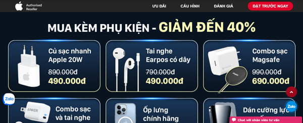 Sử dụng thủ thuật cross sell tại các website 