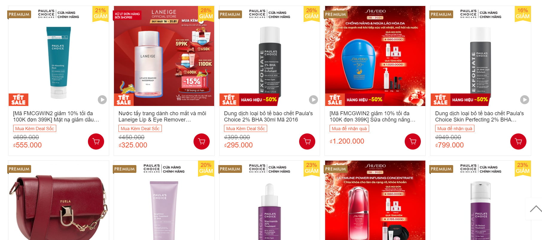 Hội tụ những sản phẩm cao cấp, chính hãng