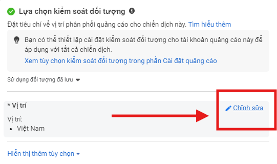 Target địa lý khách hàng tiềm năng trong quảng cáo Facebook