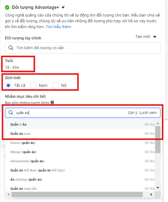Target khách hàng tiềm năng trong quảng cáo Facebook