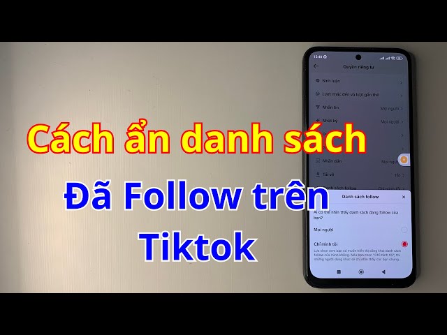 cách ẩn danh sách follow trên tiktok