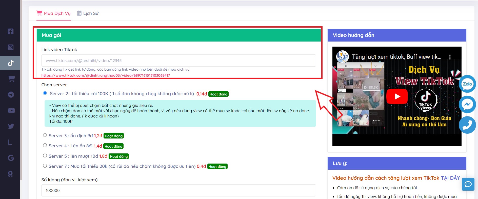 tăng view tiktok bằng nickthat.vn