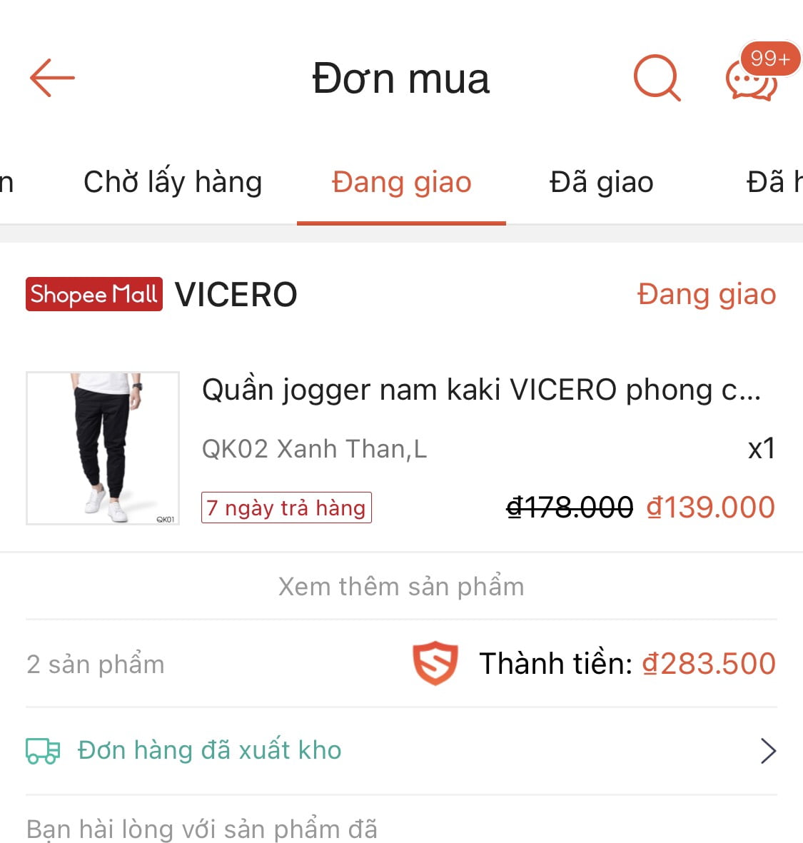 Xem mã vận đơn của Shopee