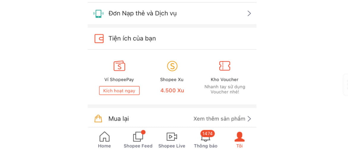 Bấm tải ứng dụng ví Shopee Pay