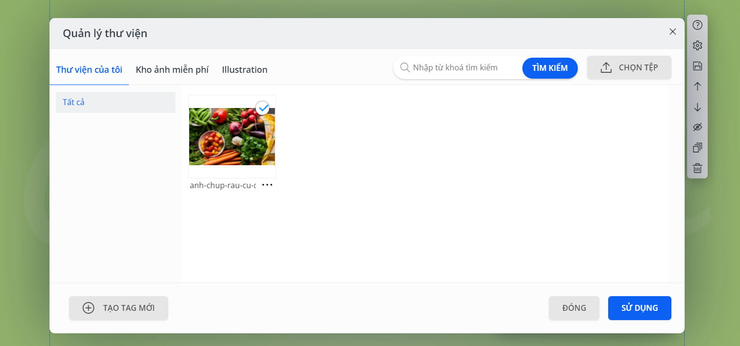 Tải lên hình ảnh thay đổi khi tự thiết kế landing page