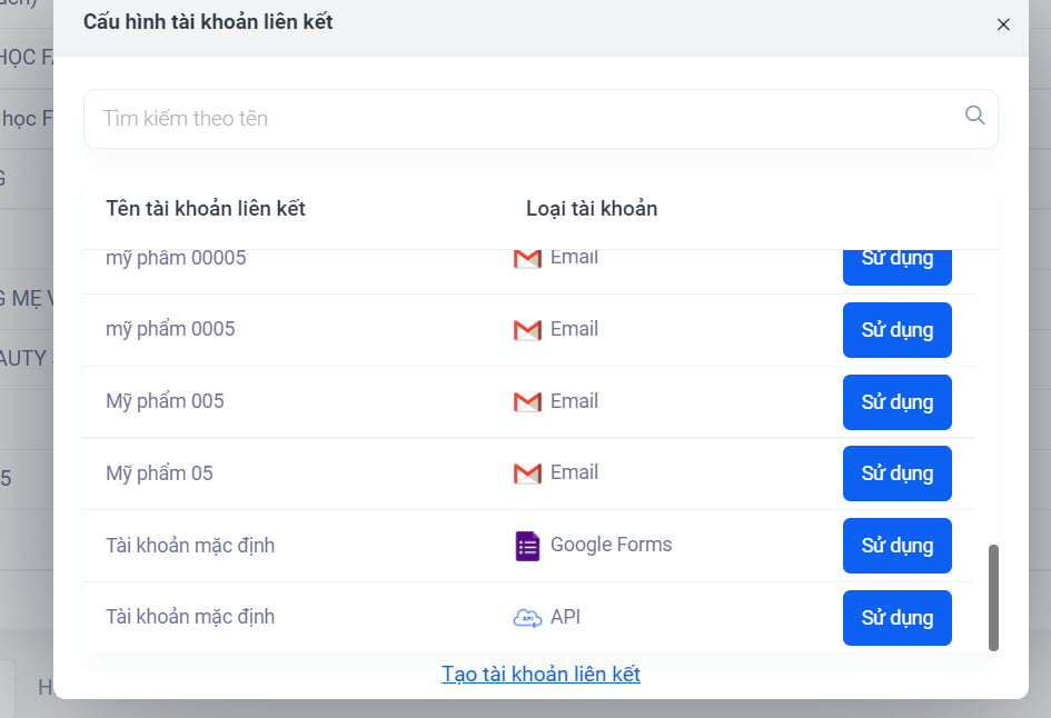 Cài đặt tạo mới cấu hình cho landing page