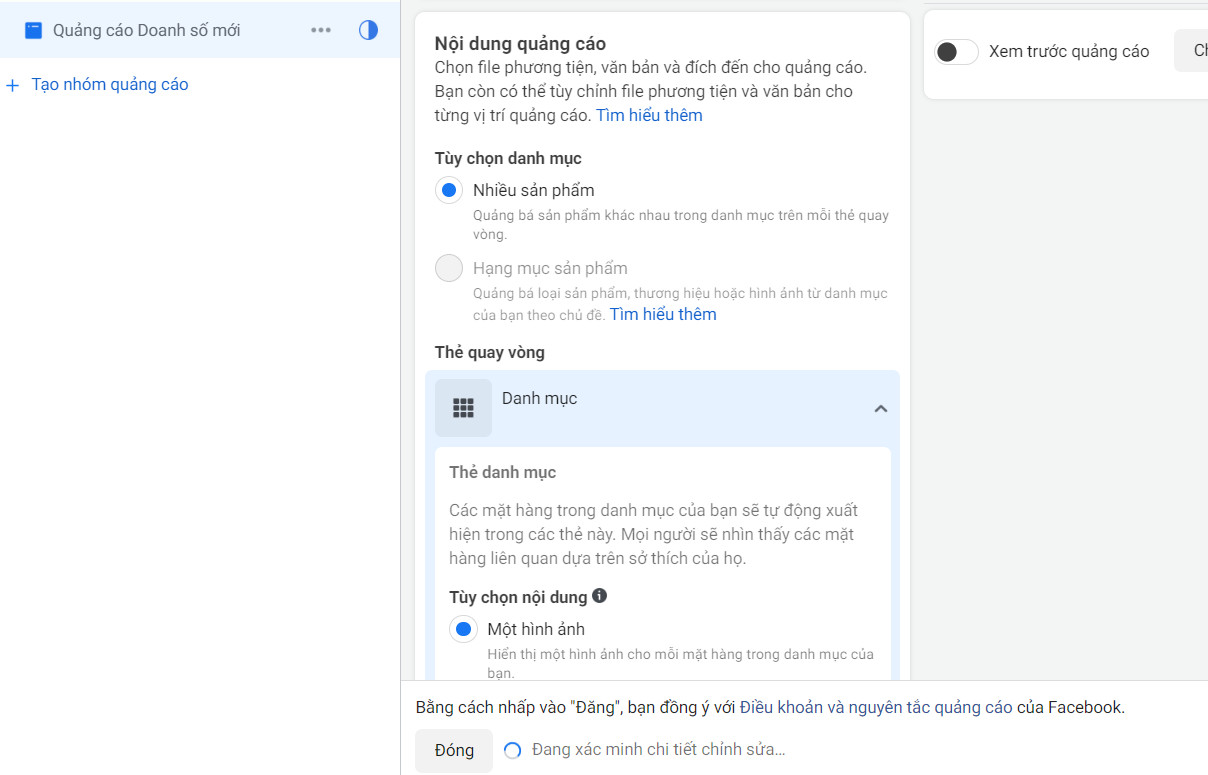 Chọn sản phẩm quảng cáo trong Dynamic Ads