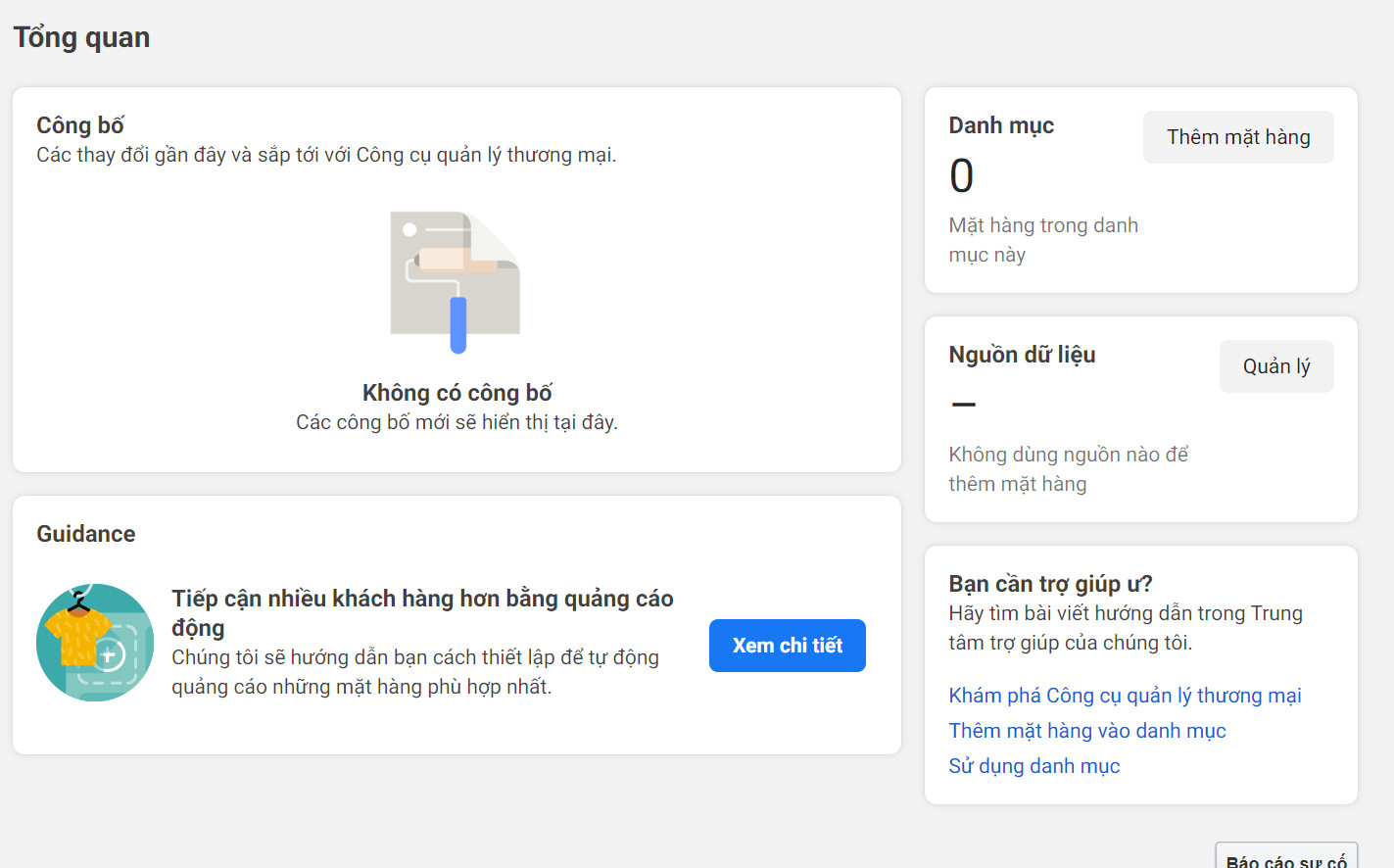 Thêm mặt hàng vào danh mục sản phẩm quảng cáo Dynamic Ads