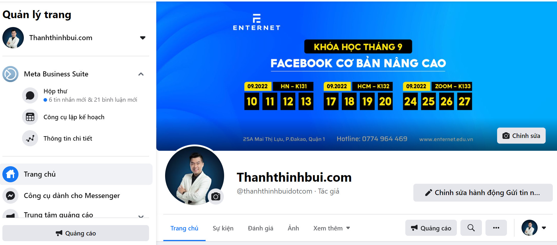 Giao diện page truyền thống 