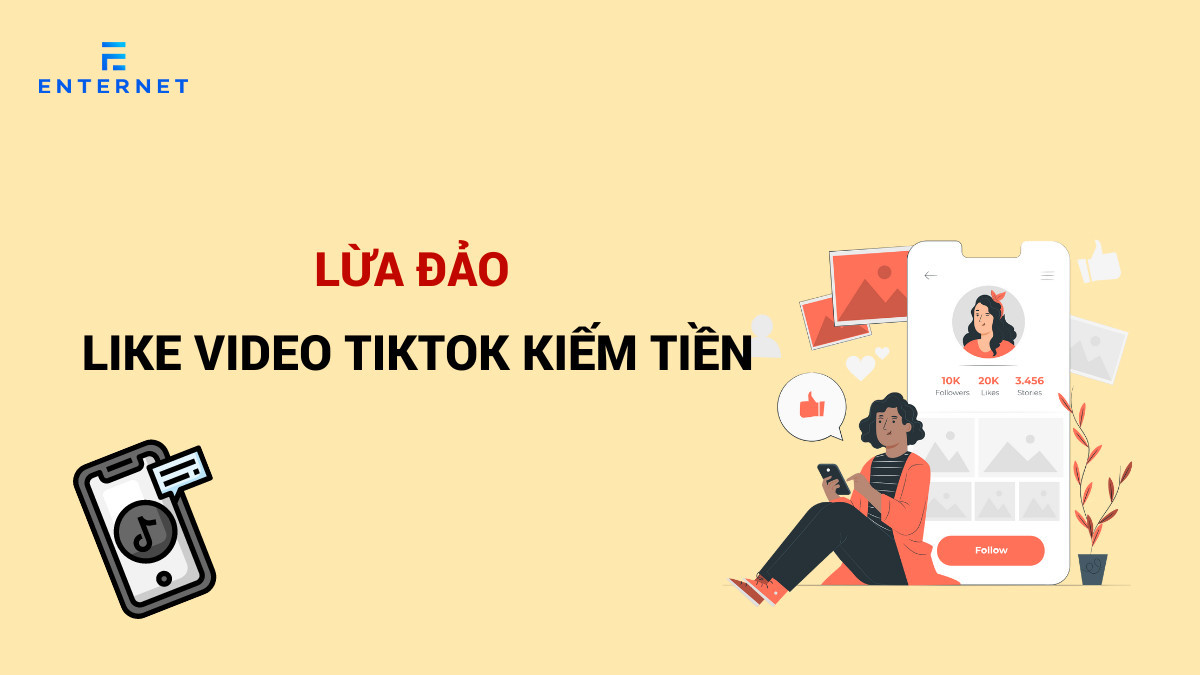 Like video tiktok kiếm tiền