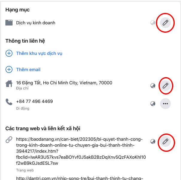 chỉnh sửa giới thiệu