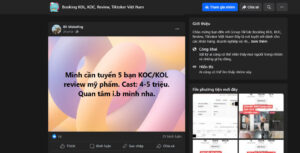 Kiếm tiền từ job KOL review