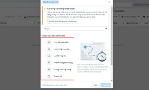 Chọn mục tiêu chiến dịch quảng cáo Facebook